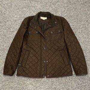 Michael Kors Quilted Dark Brown Jacket